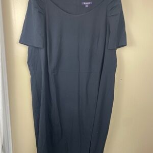 NWOT Romans Woman’s Formal Black Professional Pleated Short Sleeve Plus Dress